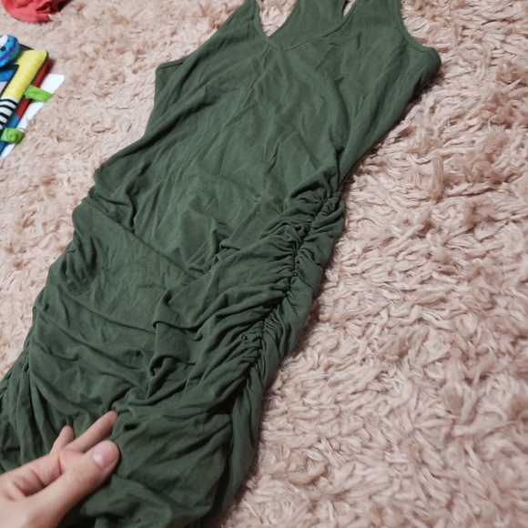 Army Green Body Con tank dress - Picture 3 of 3